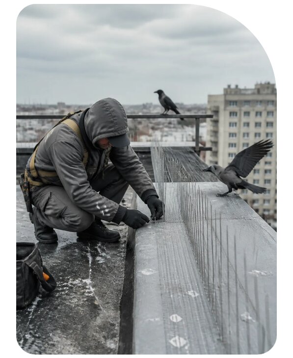 Защита от ворон под ключ в Костомукше по цене от 5101 р. | Сенат-Ктм